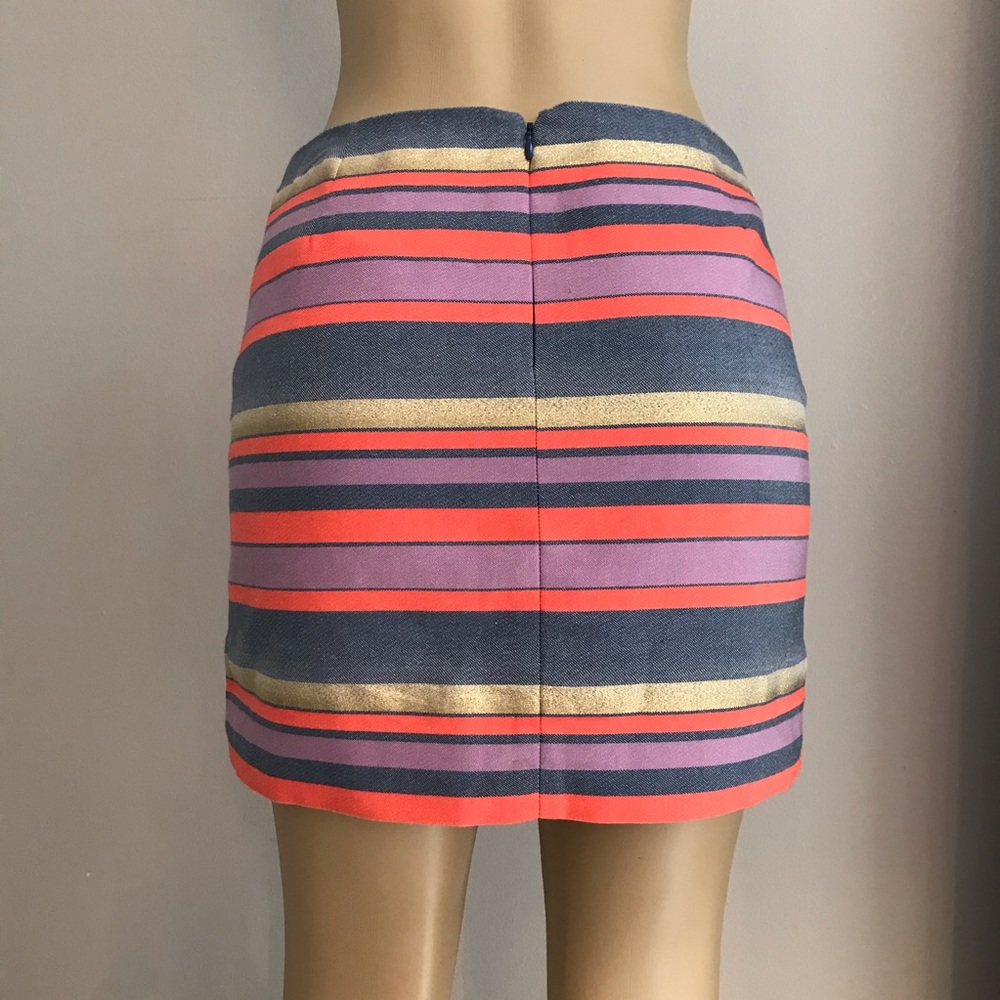 J. Crew Striped Sparkle Mini Skirt 4 - Picture 2 of 3